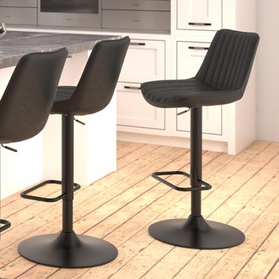 Alternative view of Kosi Adjustable Air-Lift Stool, Set of 2 in Black