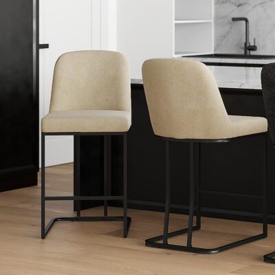Alternative view of Dario 26" Counter Stool, Set of 2 in Beige