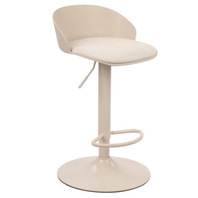 Mabel Adjustable Air-Lift Stool, Set of 2 in Beige