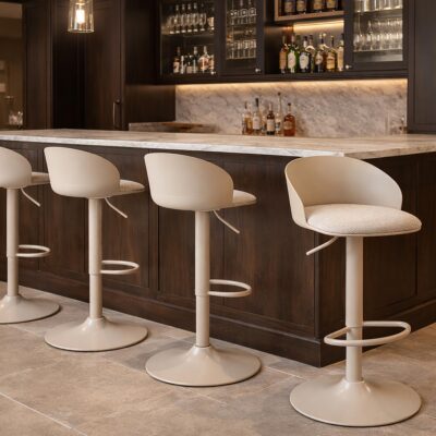 Alternative view of Mabel Adjustable Air-Lift Stool, Set of 2 in Beige