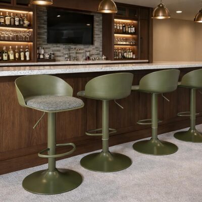 Alternative view of Mabel Adjustable Air-Lift Stool, Set of 2 in Green