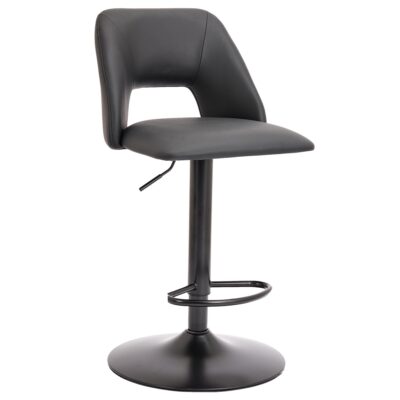 Adler Adjustable Height Stool, set of 2 in Black