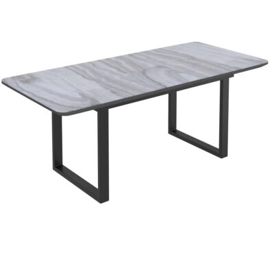 Alternative view of Gavin/Silvano 7pc Dining Set in Black with Vintage Grey Chair