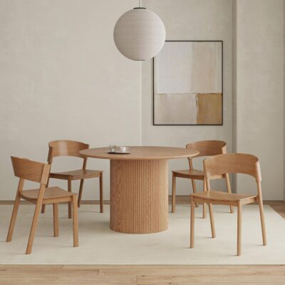 Tovas/Elias 5pc Dining Set - Natural Table with Natural Chair