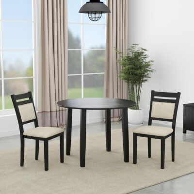 Conrad 3pc Dining Set in Black