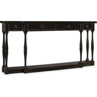 Sanctuary Four-Drawer Thin Console - Ebony