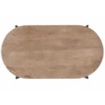 Johar Oval Coffee Table in Natural and Black - Image 5