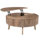 Balark Round Lift-Top Coffee Table in Natural - Image 3