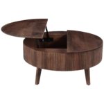 Balark Round Lift-Top Coffee Table in Walnut - Image 4
