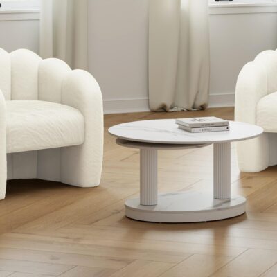 Alternative view of Elara Coffee Table in White