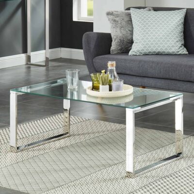 Alternative view of Zevon Coffee Table in Silver