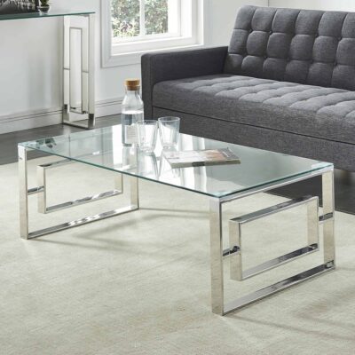 Alternative view of Eros Coffee Table in Silver