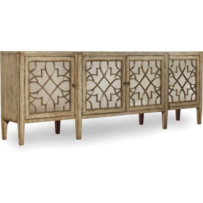 Sanctuary Four-Door Mirrored Console - Surf-Visage