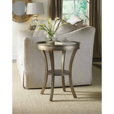 Alternative view of Sanctuary Round Mirrored Accent Table - Visage