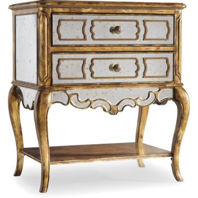 Sanctuary Mirrored Leg Nightstand-Bling
