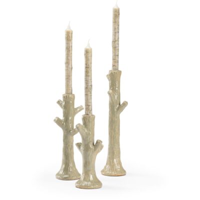 Alternative view of Faux Bois Candlesticks - Green (S3)