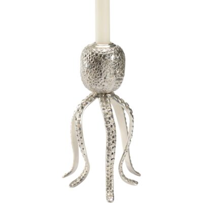 Alternative view of Pacific Octopus Candleholder - Nickel