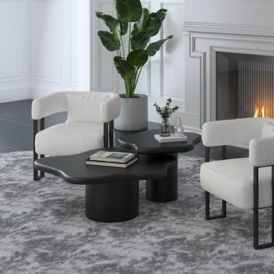 Alternative view of Mayal 2pc Coffee Table Set in Black