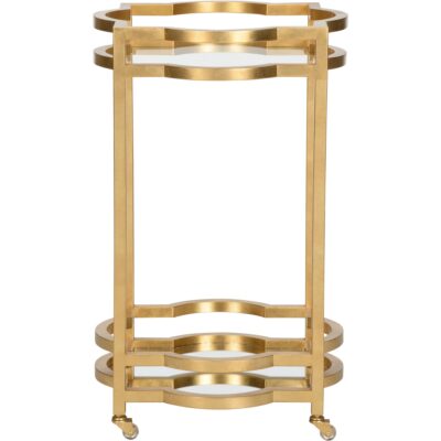 Alternative view of Quatrefoil Bar Cart - Gold
