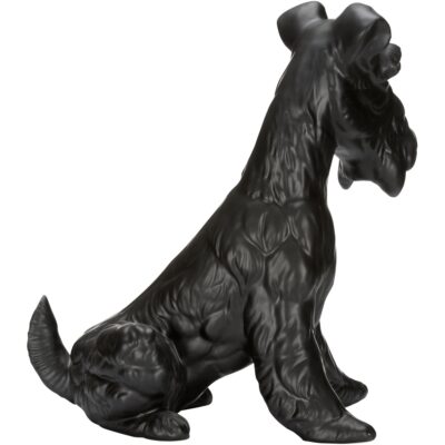 Alternative view of Henry Dog Statue- Black
