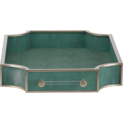 Alternative view of Shagreen Tray - Green