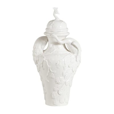 Peacock Ceramic Urn