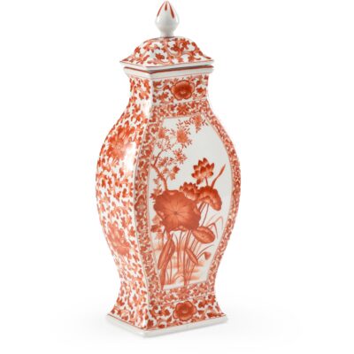 Covered Lotus Leaf Vase