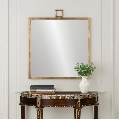 Alternative view of Square Mirror - Brass
