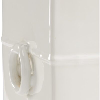 Alternative view of Greek Key Vase - White