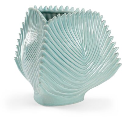 Palm Leaf Vase - Seafoam