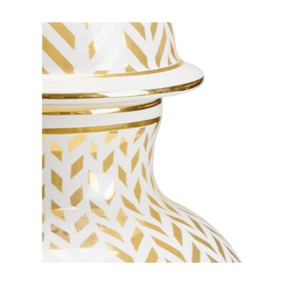 Alternative view of Herringbone Vase - Gold