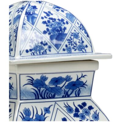 Alternative view of Blue And White Covered Vase