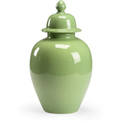 Landis Covered Vase - Green
