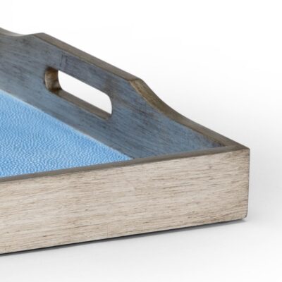 Alternative view of Large Blue Shagreen Tray