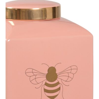Alternative view of Bee Gracious Ginger Jar - Coral