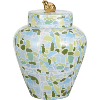 Lumberton Jar With Lid - Blue/Green