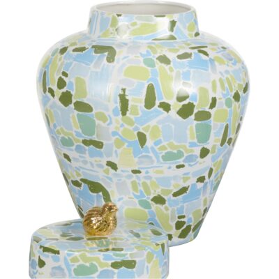 Alternative view of Lumberton Jar With Lid - Blue/Green