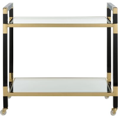 Alternative view of Acrylic Bar Cart - Black/Brass