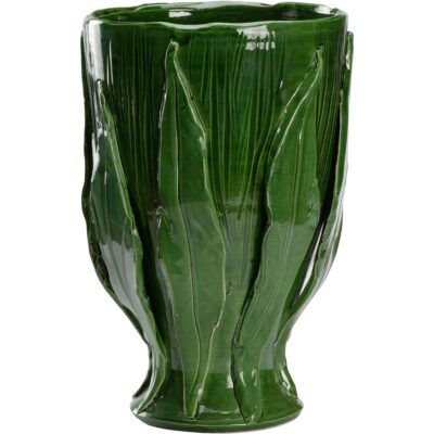 Umbria Footed Vase - Green