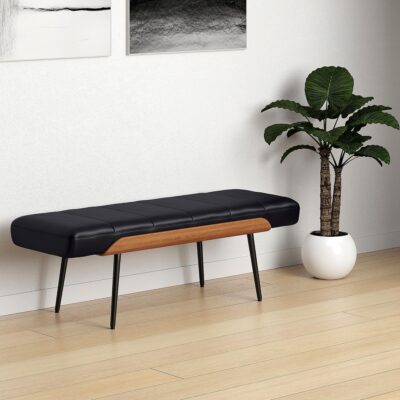Alternative view of Umber Bench in Black and Walnut