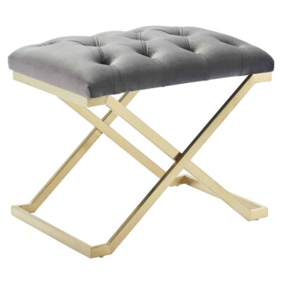 Rada Bench in Grey and Gold