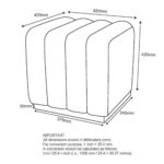 Pollo Square Ottoman in Stone - Image 8