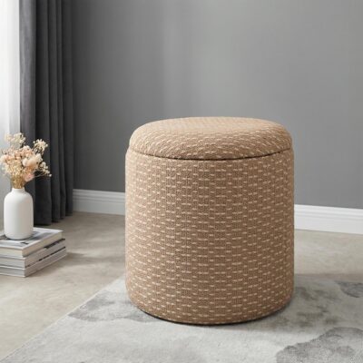 Fenna Round Ottoman in Camel