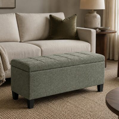 Alternative view of Sonos Storage Ottoman Bench in Moss