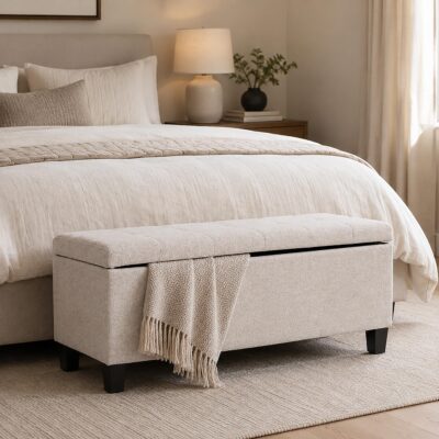 Alternative view of Sonos Storage Ottoman Bench in Oat
