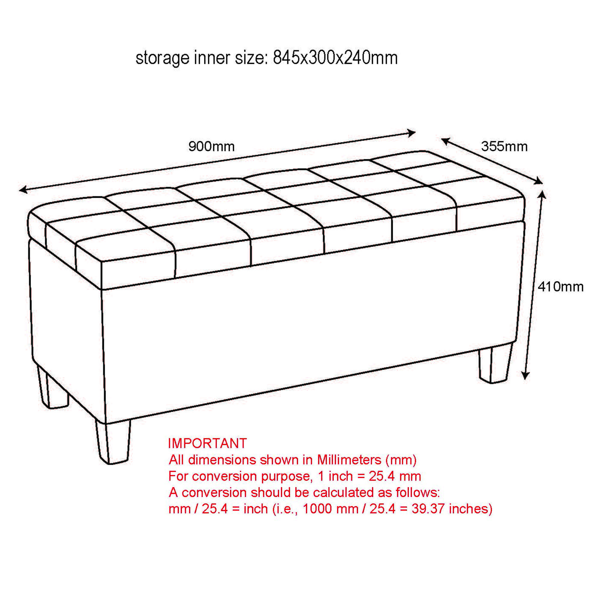 Sonos Storage Ottoman Bench in Stone - Image 8