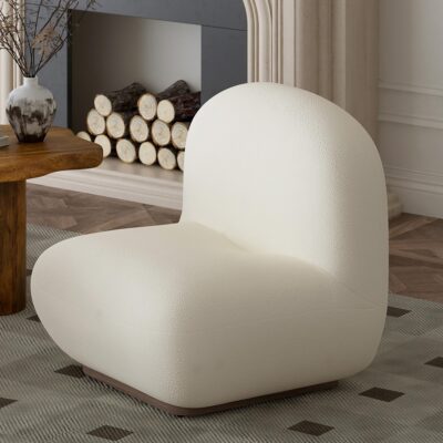 Alternative view of Zilano Accent Chair in Ivory Boucle