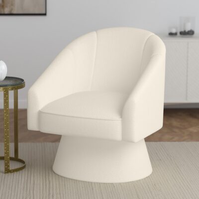 Alternative view of Tilsy Accent Chair in Ivory Boucle
