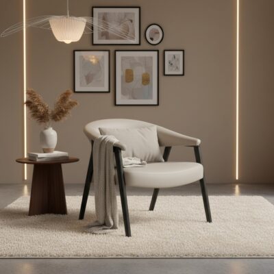 Alternative view of Bexley Accent Chair in Mushroom and Black