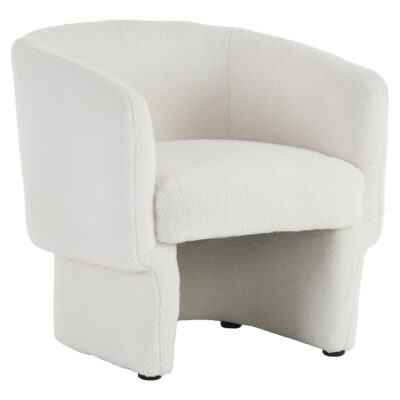 Sheri Accent Chair in White Boucle